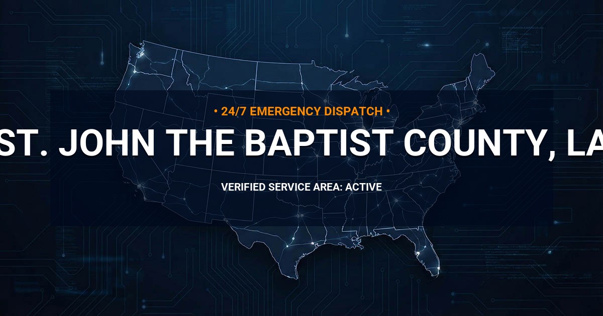 Emergency Plumbing Dispatch Map for St. John the Baptist County Plumbing Logistics