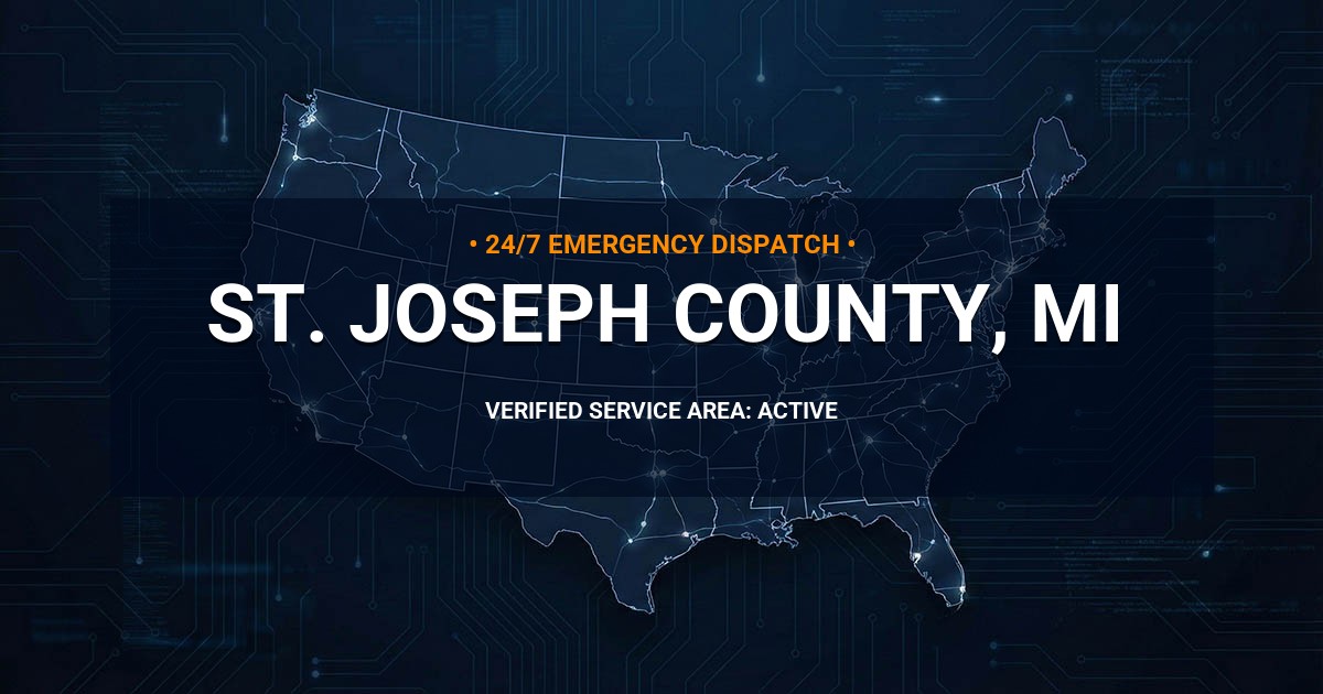 Emergency Plumbing Dispatch Map for St. Joseph County Plumbing Logistics