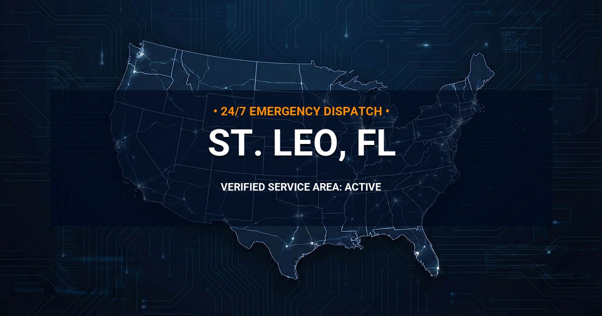 Emergency Plumbing Dispatch Map for Plumbing Services: St. Leo, FL