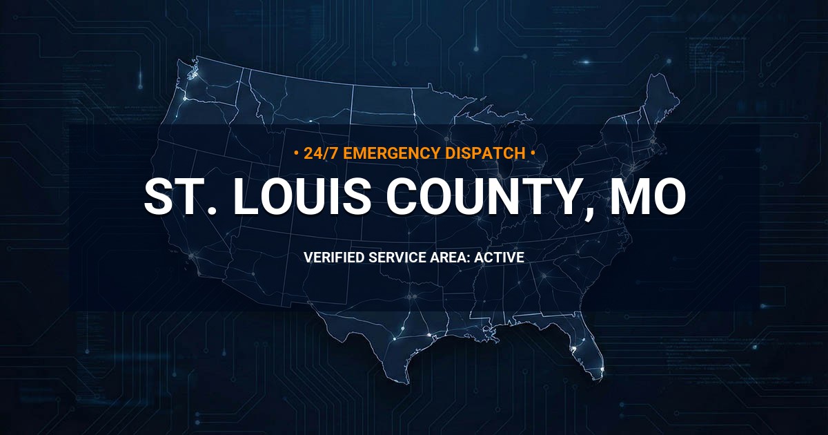 Emergency Plumbing Dispatch Map for St. Louis County Plumbing Logistics