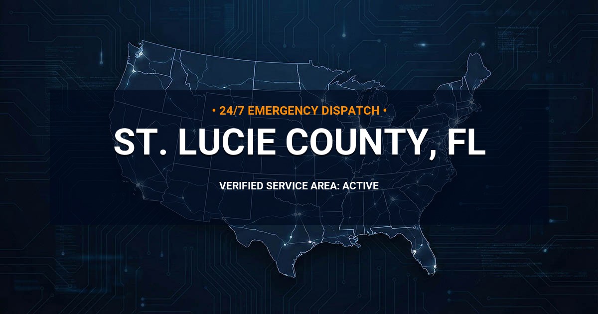 Emergency Plumbing Dispatch Map for St. Lucie County Plumbing Logistics