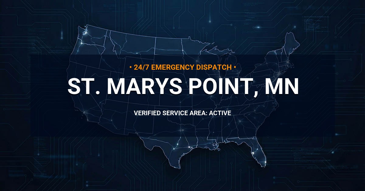 Emergency Plumbing Dispatch Map for Plumbing Services: St. Marys Point, MN