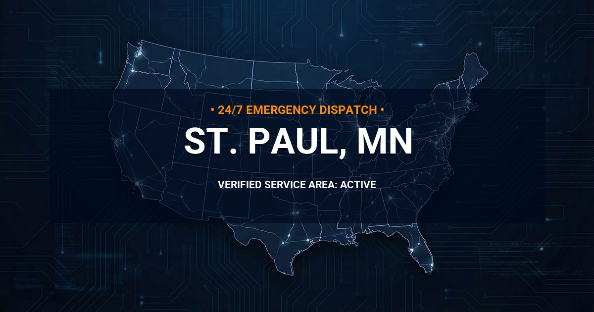 Emergency Plumbing Dispatch Map for Plumbing Services: St. Paul, MN
