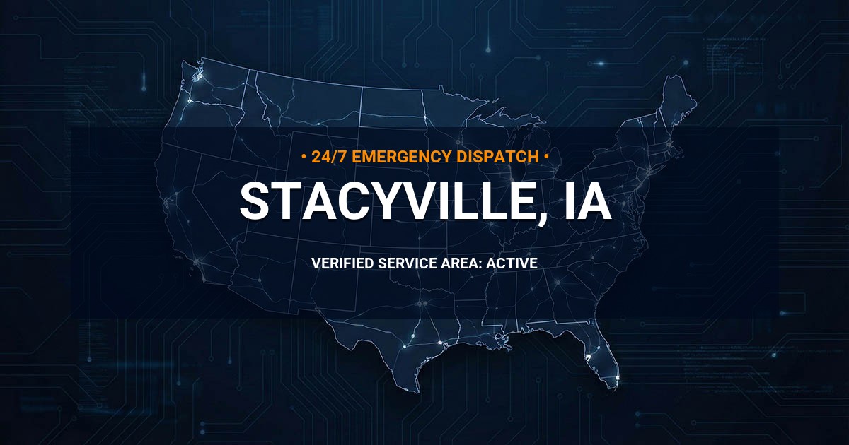 Emergency Plumbing Dispatch Map for Plumbing Services: Stacyville, IA