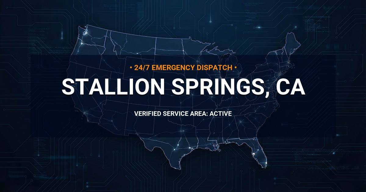 Emergency Plumbing Dispatch Map for Plumbing Services: Stallion Springs, CA