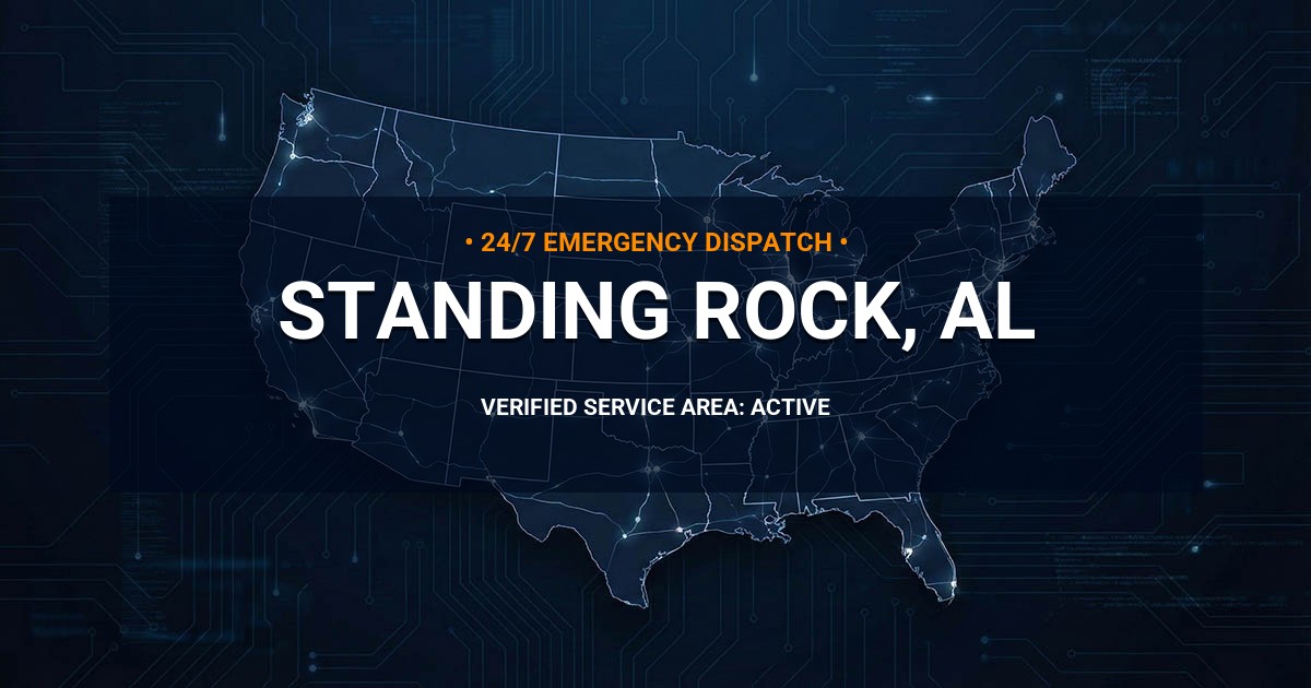 Emergency Plumbing Dispatch Map for Plumbing Services: Standing Rock, AL