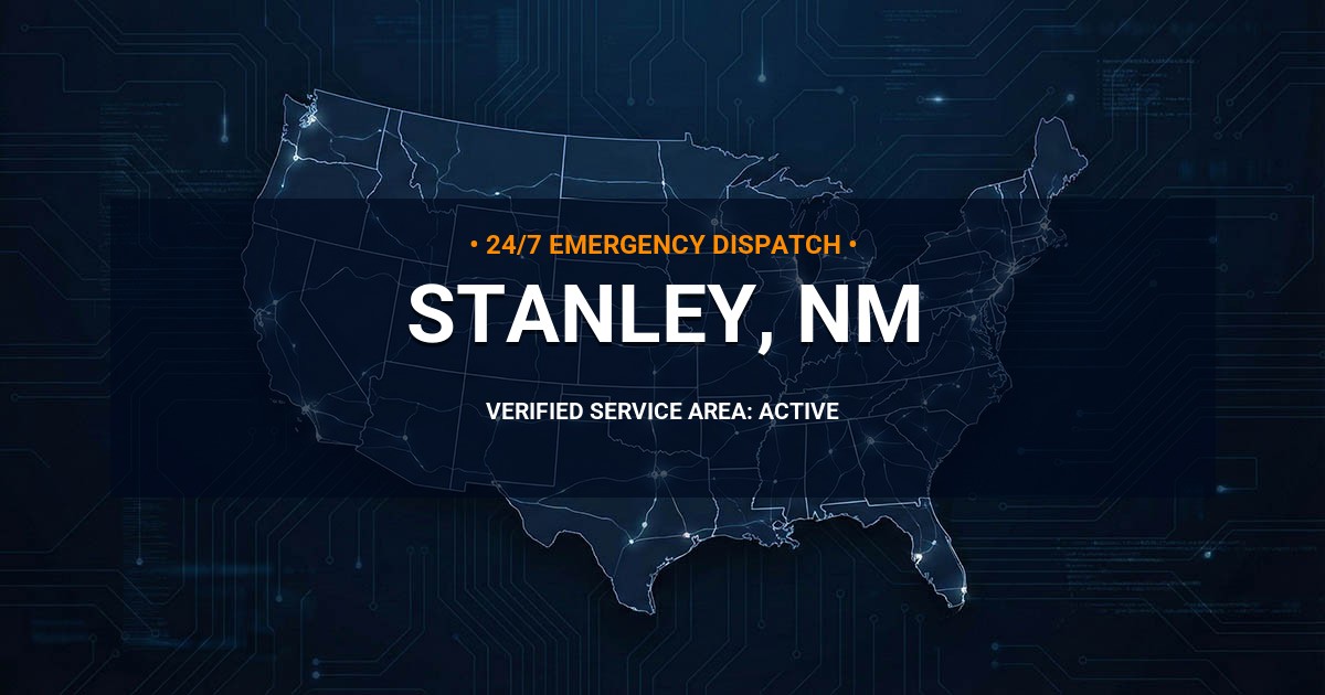 Emergency Plumbing Dispatch Map for Plumbing Services: Stanley, NM