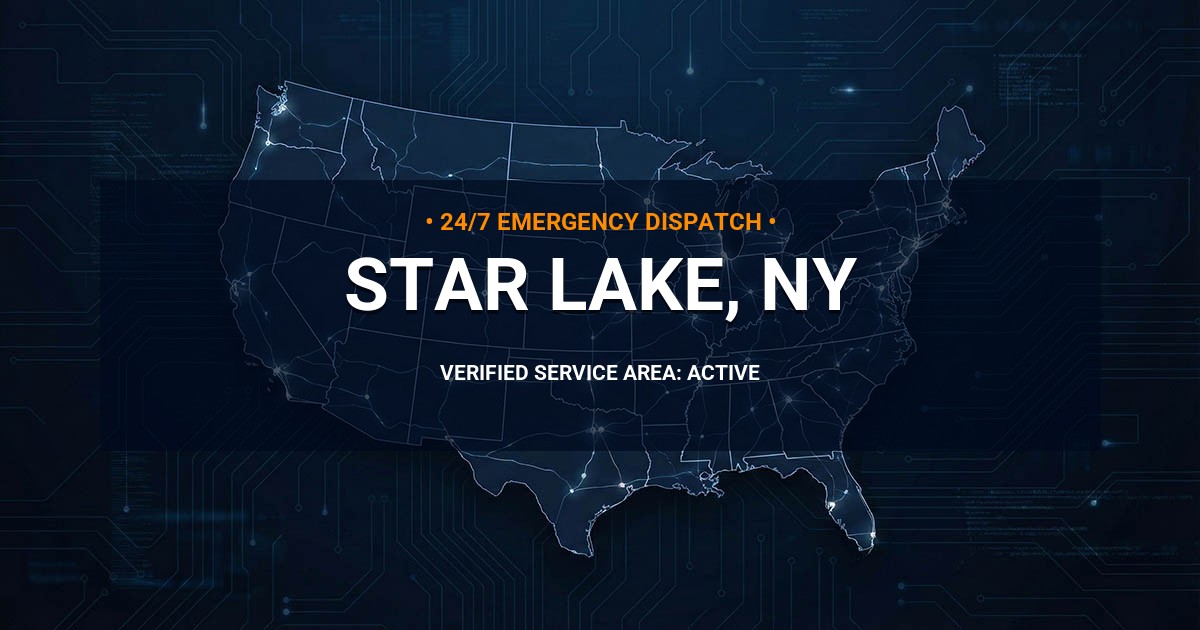 Emergency Plumbing Dispatch Map for Plumbing Services: Star Lake, NY