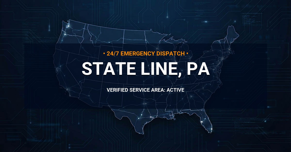 Emergency Plumbing Dispatch Map for Plumbing Services: State Line, PA