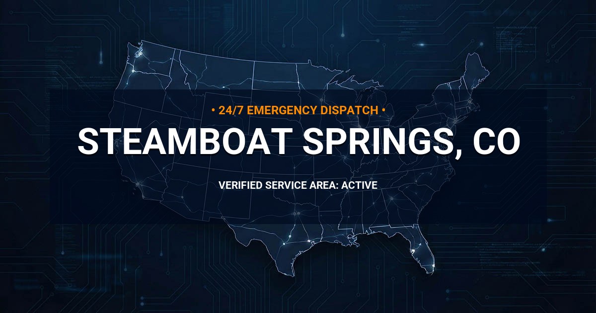 Emergency Plumbing Dispatch Map for Plumbing Services: Steamboat Springs, CO