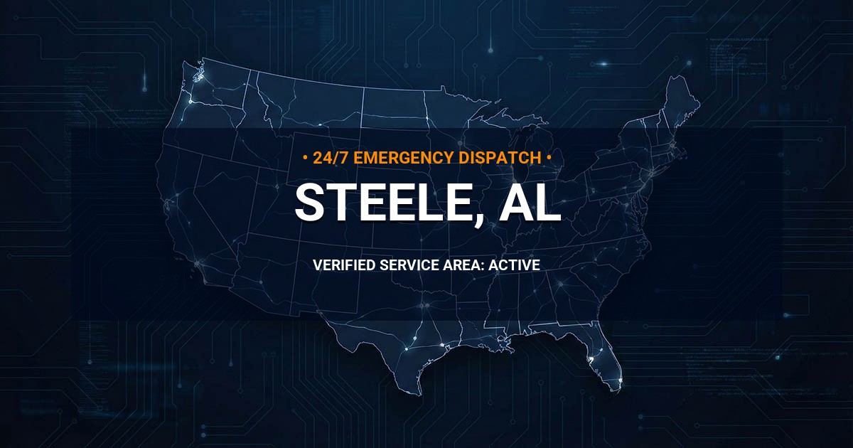 Emergency Plumbing Dispatch Map for Plumbing Services: Steele, AL
