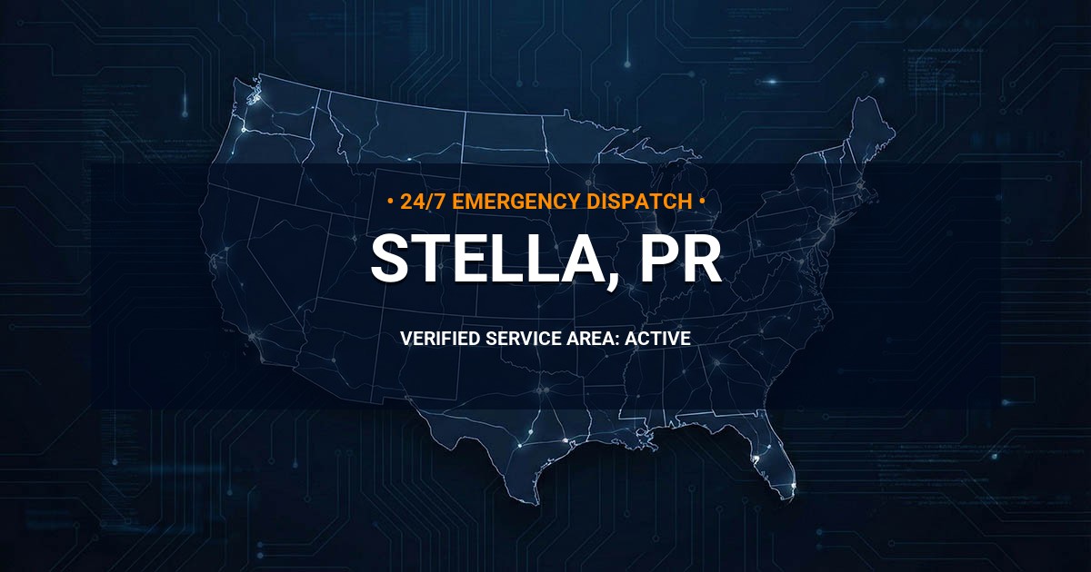 Emergency Plumbing Dispatch Map for Plumbing Services: Stella, PR