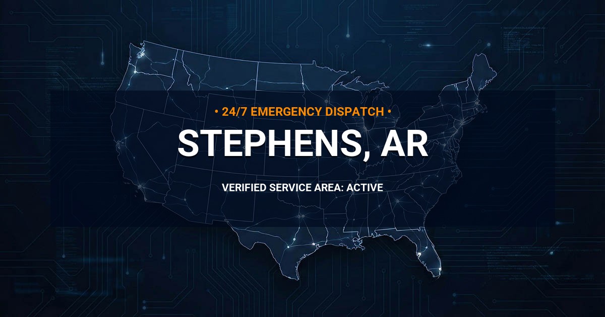Emergency Plumbing Dispatch Map for Plumbing Services: Stephens, AR
