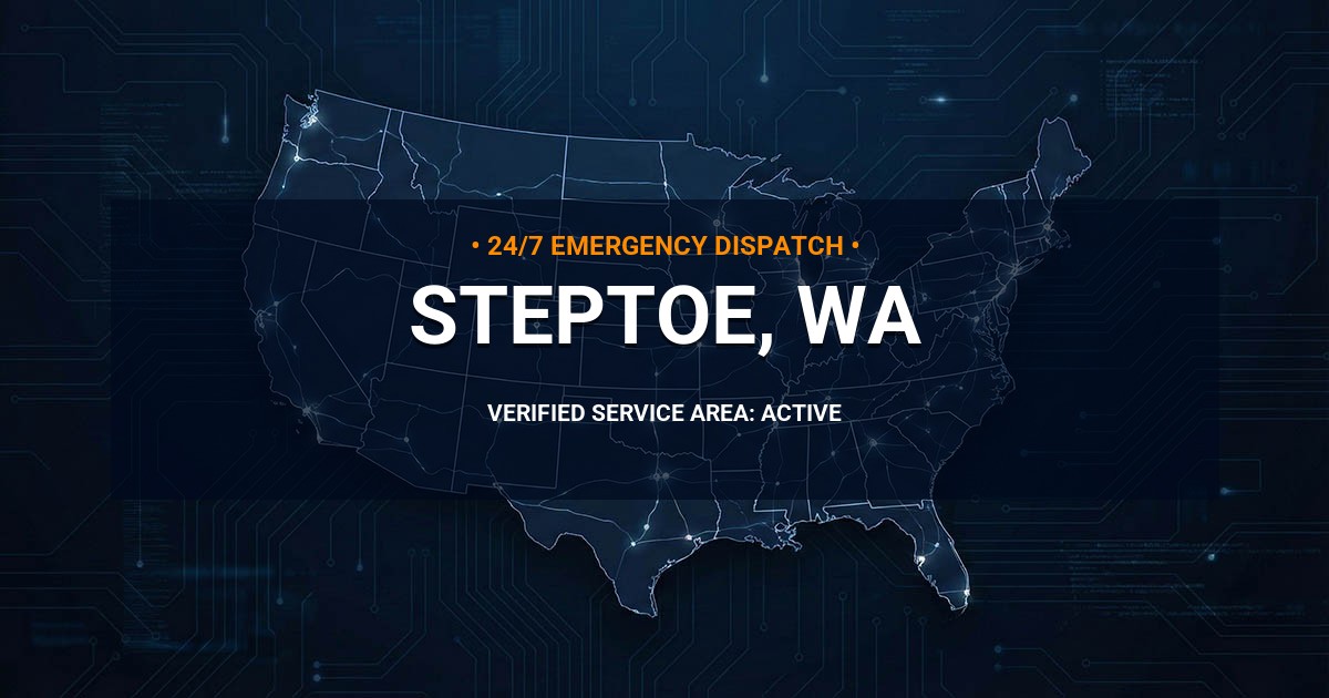Emergency Plumbing Dispatch Map for Plumbing Services: Steptoe, WA