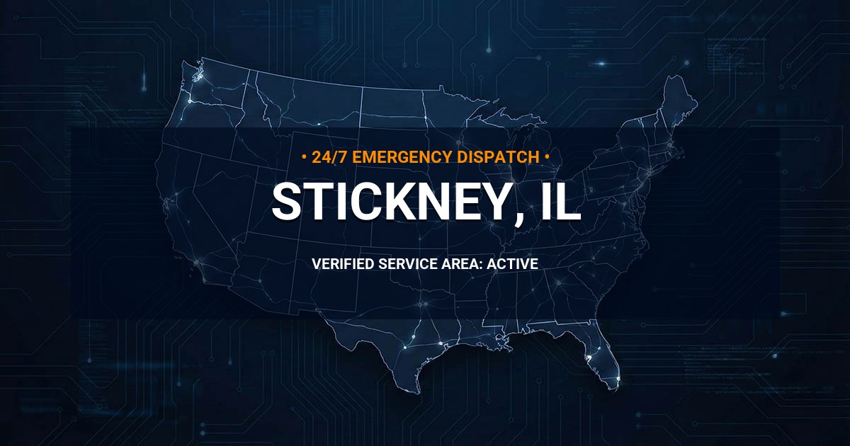 Emergency Plumbing Dispatch Map for Plumbing Services: Stickney, IL