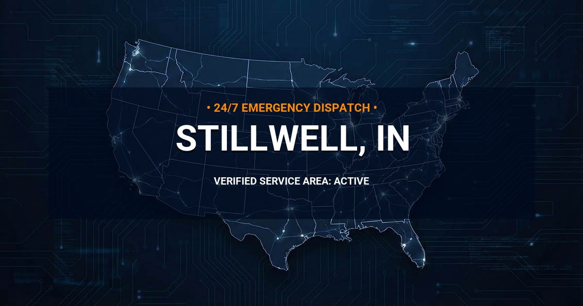 Emergency Plumbing Dispatch Map for Plumbing Services: Stillwell, IN