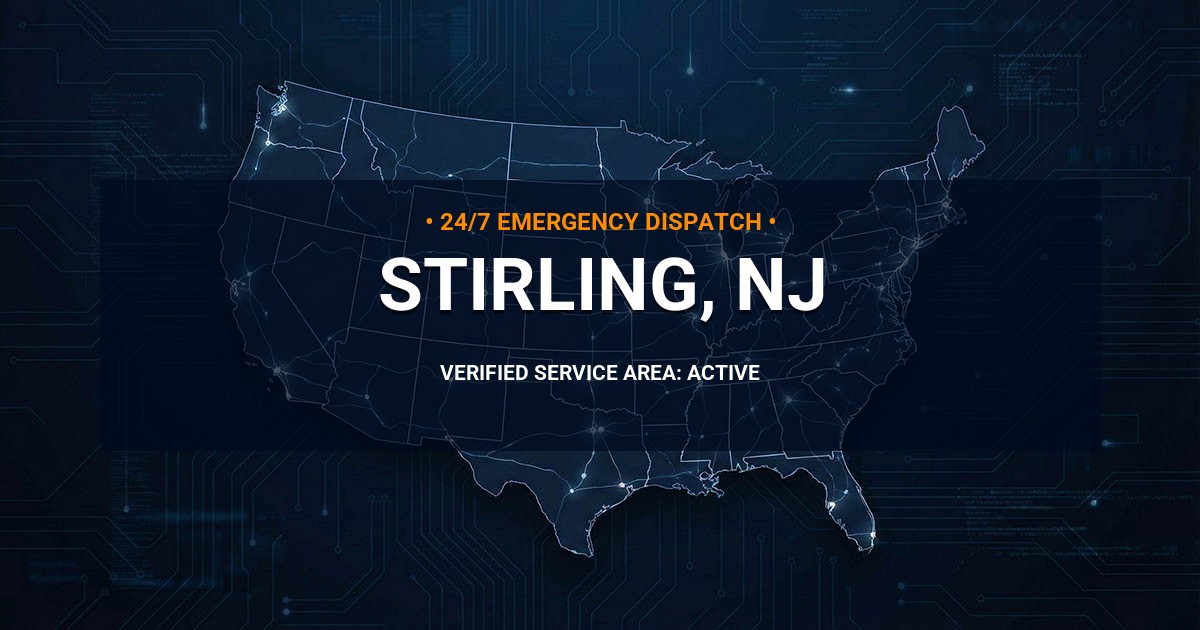Emergency Plumbing Dispatch Map for Plumbing Services: Stirling, NJ