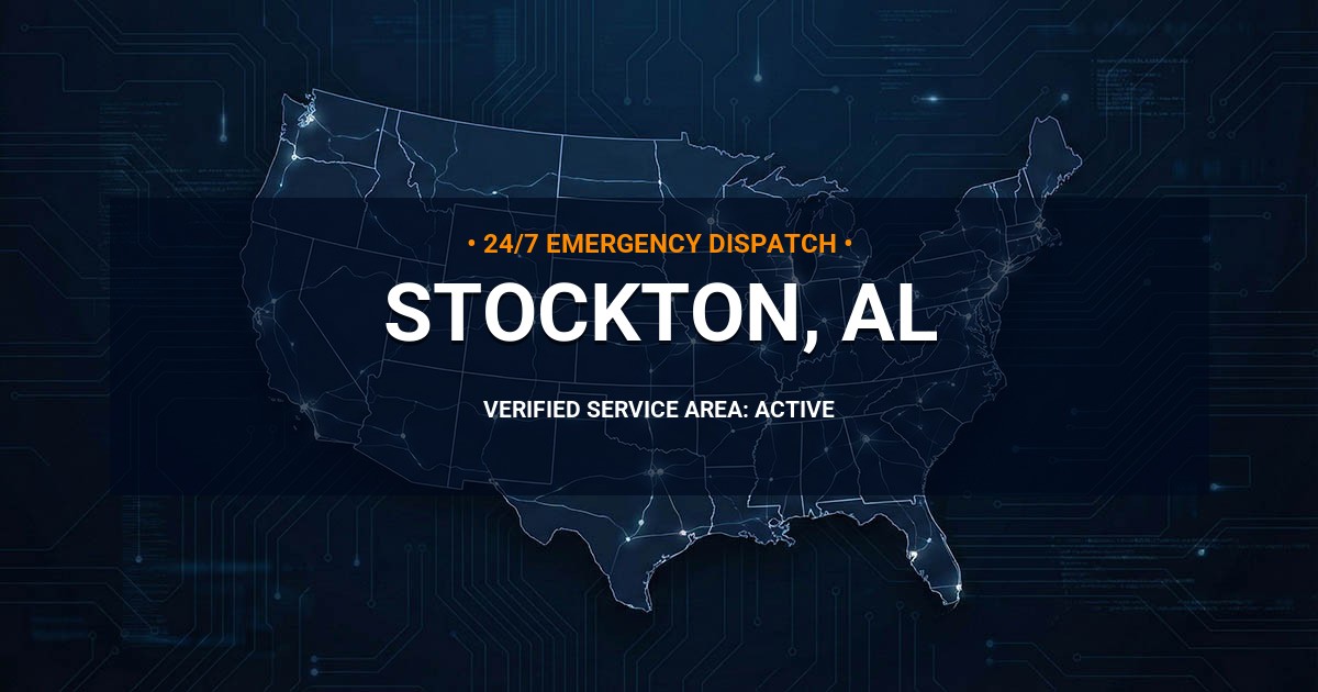 Emergency Plumbing Dispatch Map for Plumbing Services: Stockton, AL