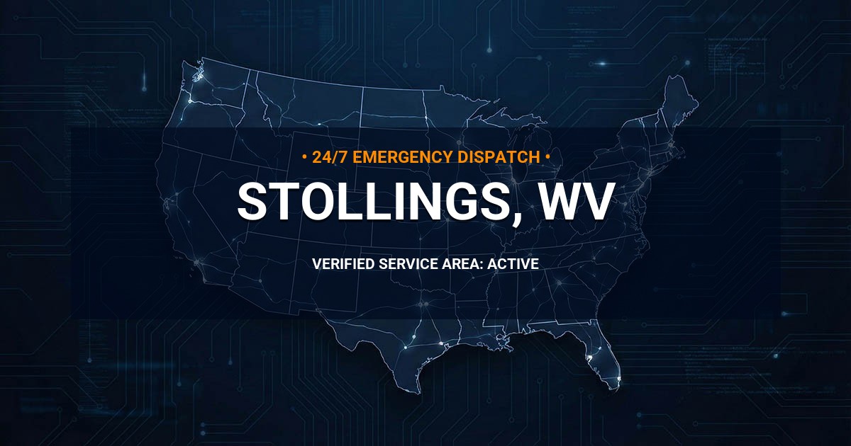 Emergency Plumbing Dispatch Map for Plumbing Services: Stollings, WV