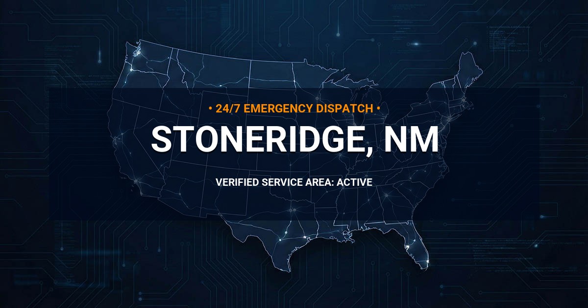 Emergency Plumbing Dispatch Map for Plumbing Services: Stoneridge, NM