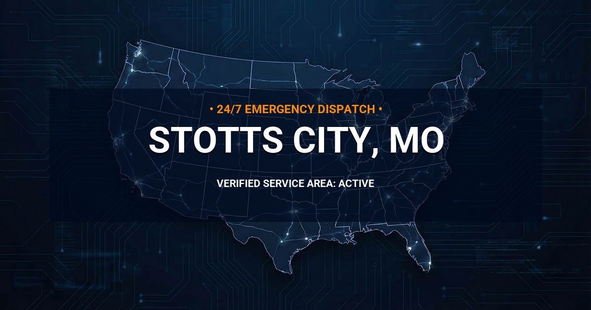 Emergency Plumbing Dispatch Map for Plumbing Services: Stotts City, MO