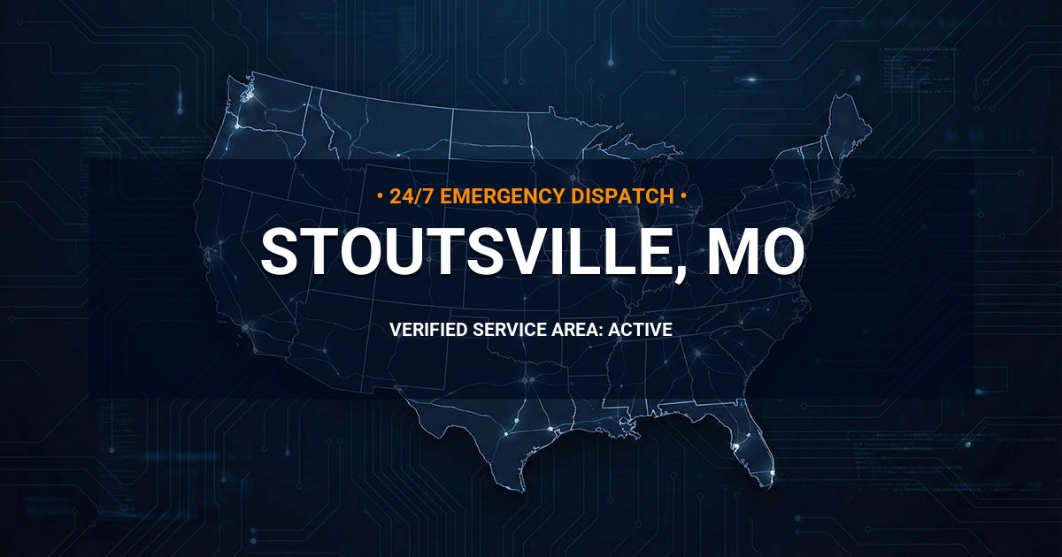 Emergency Plumbing Dispatch Map for Plumbing Services: Stoutsville, MO