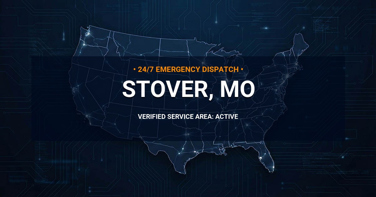 Emergency Plumbing Dispatch Map for Plumbing Services: Stover, MO