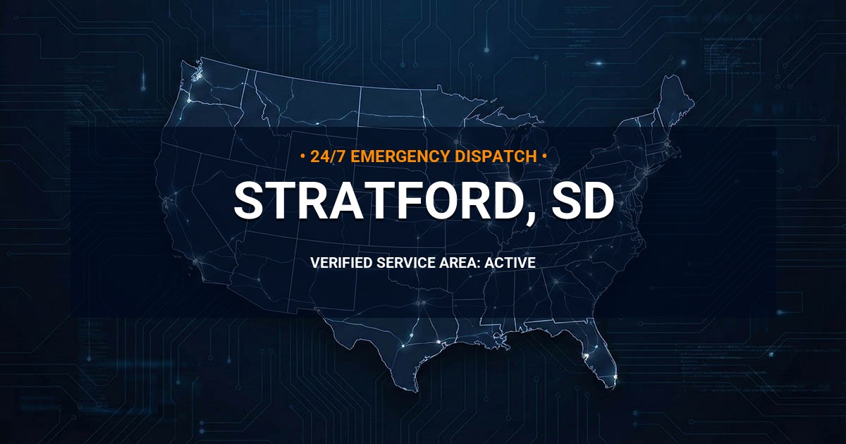 Emergency Plumbing Dispatch Map for Plumbing Services: Stratford, SD
