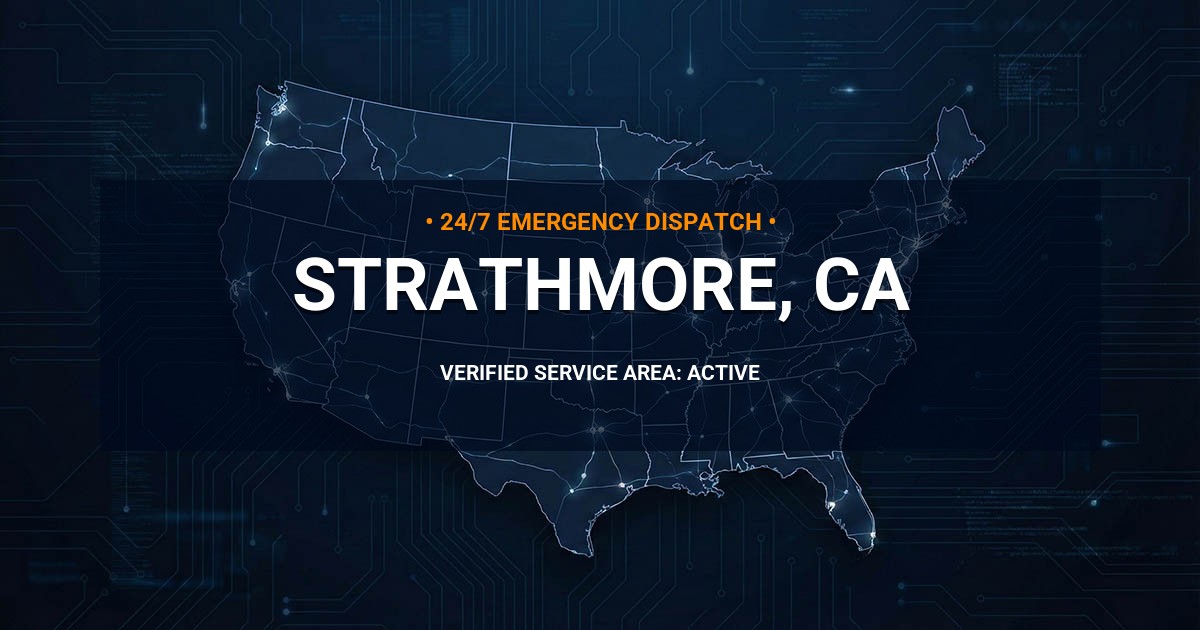 Emergency Plumbing Dispatch Map for Plumbing Services: Strathmore, CA