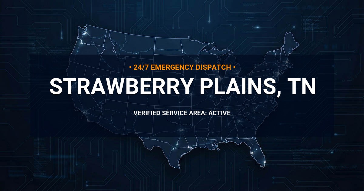 Emergency Plumbing Dispatch Map for Plumbing Services: Strawberry Plains, TN