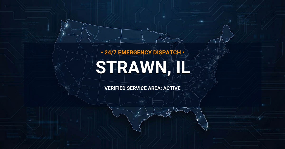 Emergency Plumbing Dispatch Map for Plumbing Services: Strawn, IL