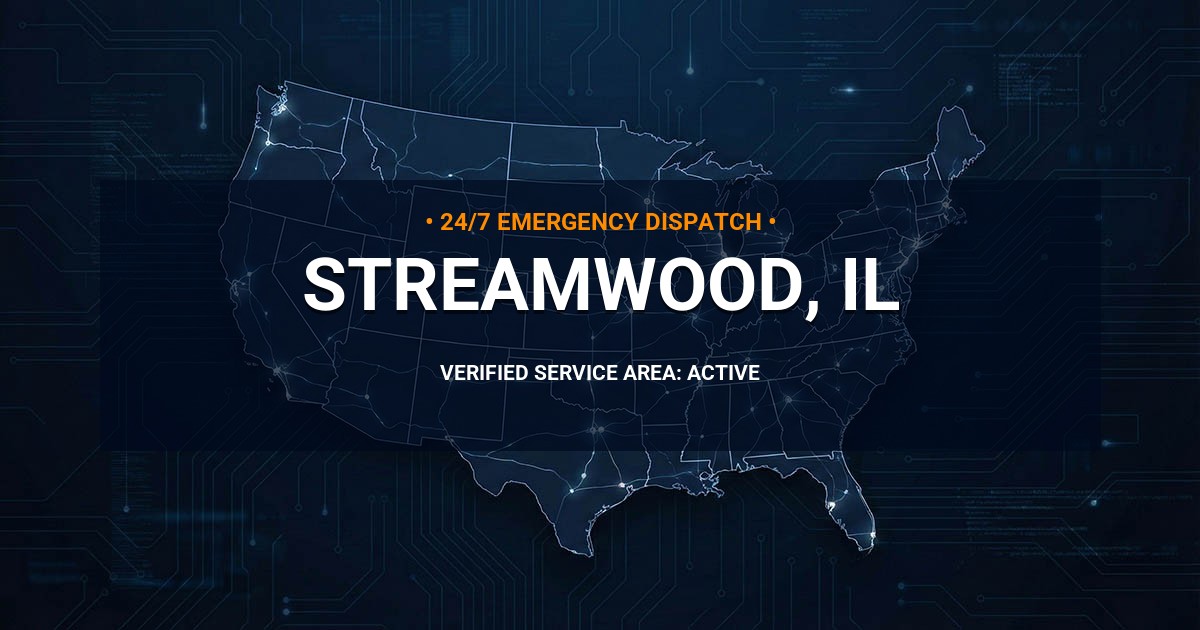 Emergency Plumbing Dispatch Map for Plumbing Services: Streamwood, IL