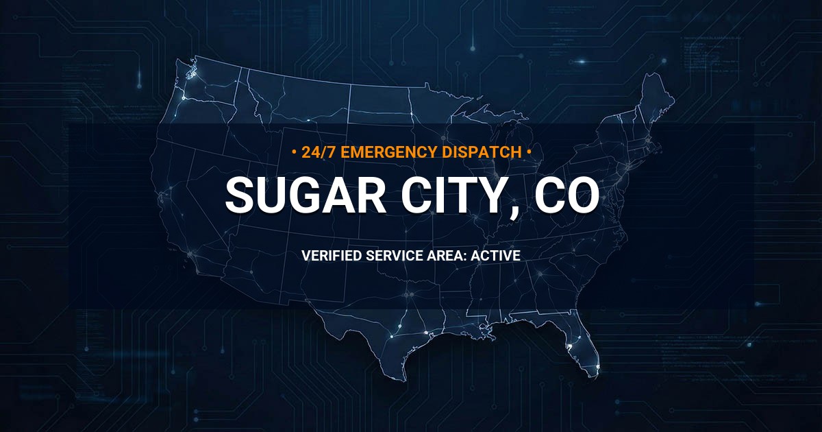 Emergency Plumbing Dispatch Map for Plumbing Services: Sugar City, CO