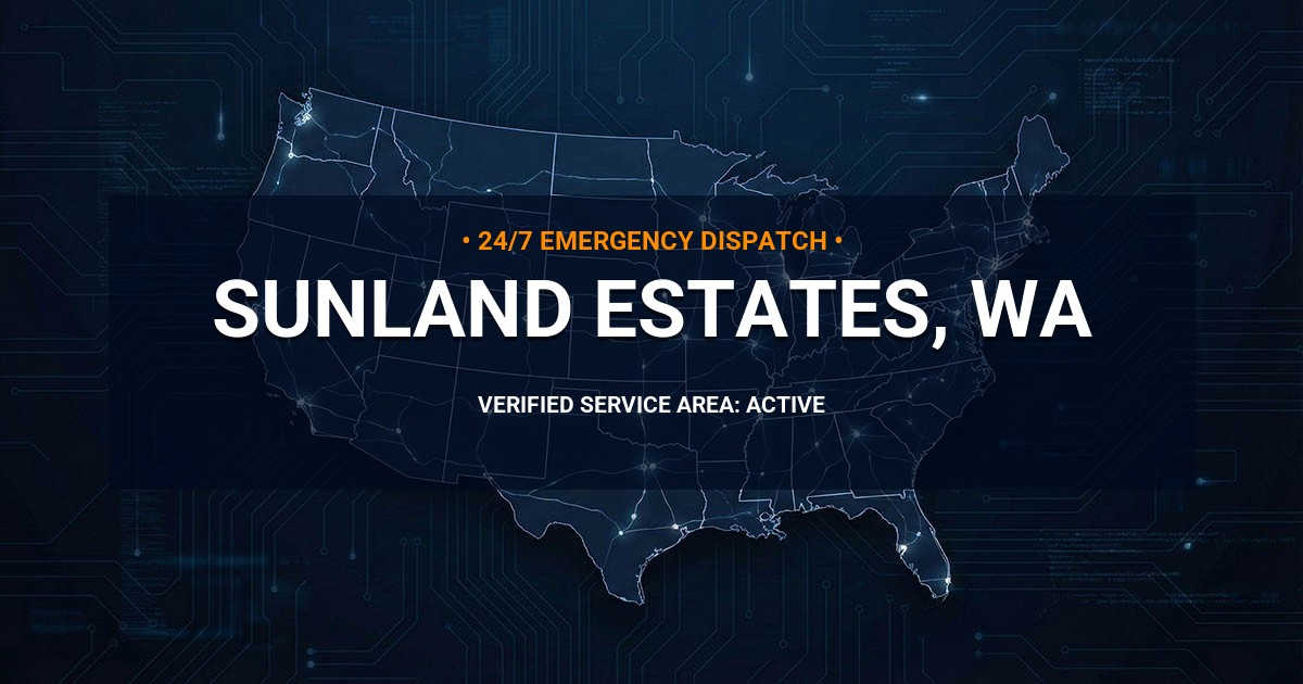 Emergency Plumbing Dispatch Map for Plumbing Services: Sunland Estates, WA