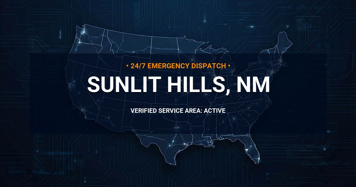 Emergency Plumbing Dispatch Map for Plumbing Services: Sunlit Hills, NM