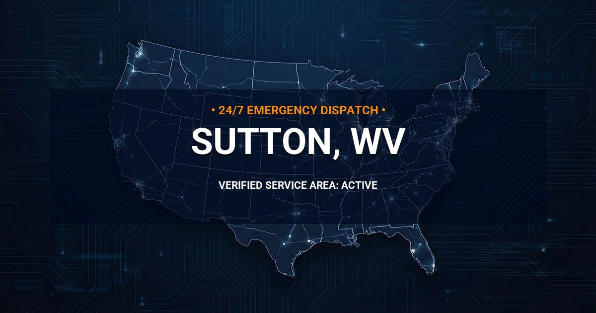 Emergency Plumbing Dispatch Map for Plumbing Services: Sutton, WV