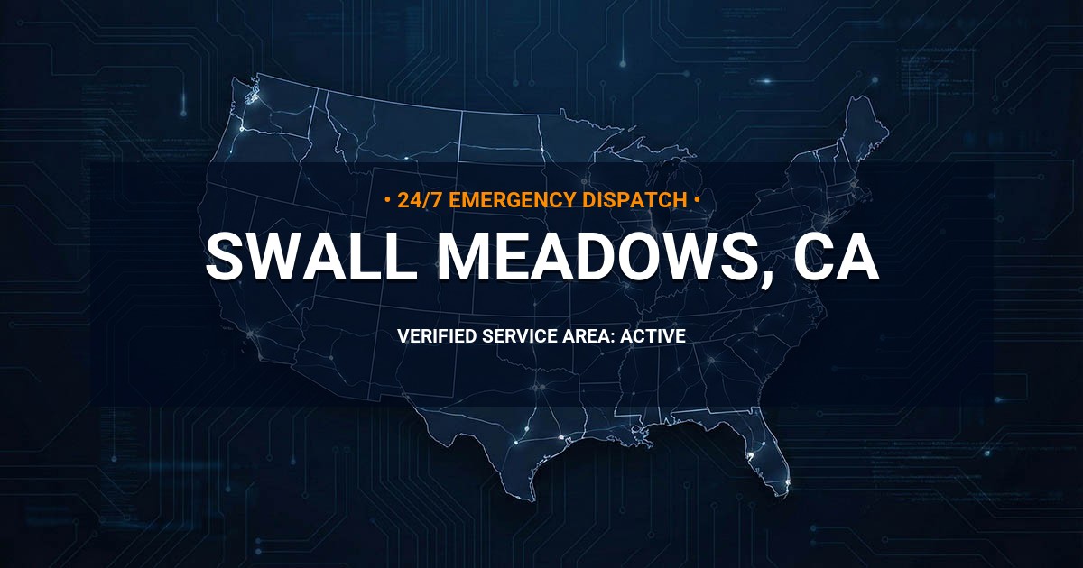 Emergency Plumbing Dispatch Map for Plumbing Services: Swall Meadows, CA