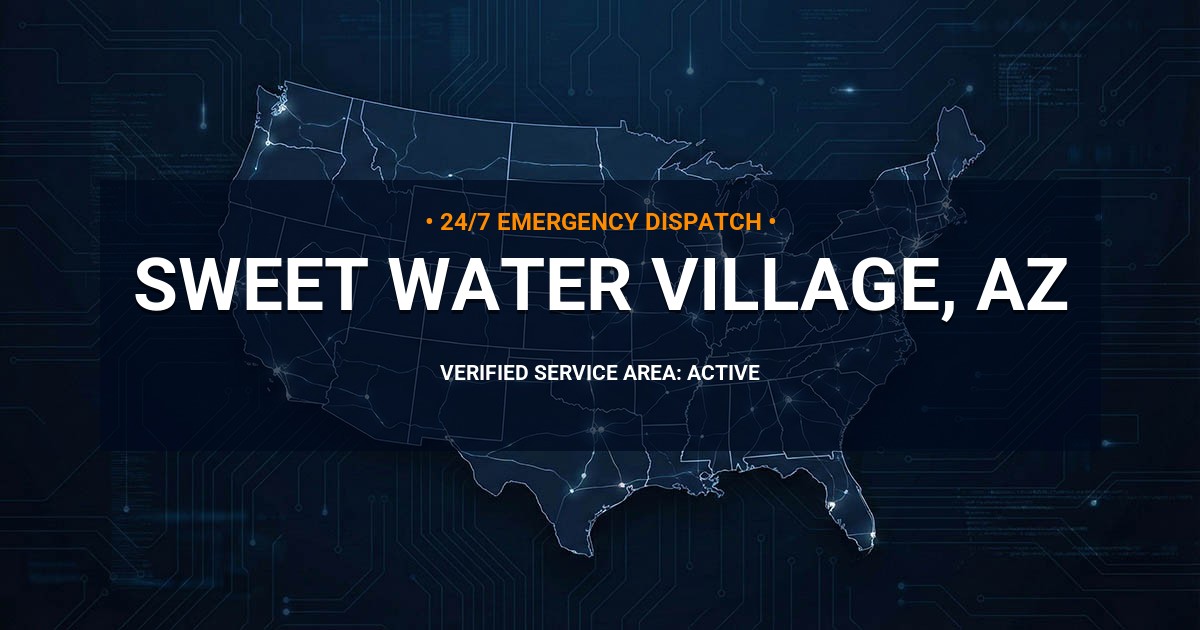 Emergency Plumbing Dispatch Map for Plumbing Services: Sweet Water Village, AZ