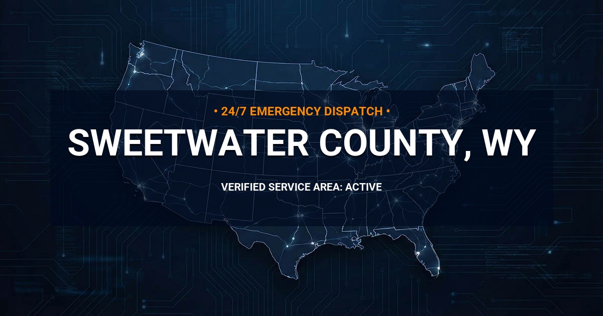 Emergency Plumbing Dispatch Map for Sweetwater County Plumbing Logistics