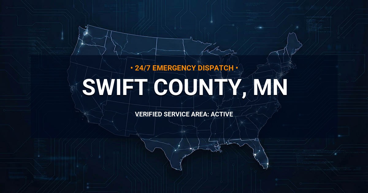 Emergency Plumbing Dispatch Map for Swift County Plumbing Logistics