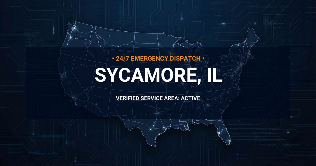 Emergency Plumbing Dispatch Map for Plumbing Services: Sycamore, IL