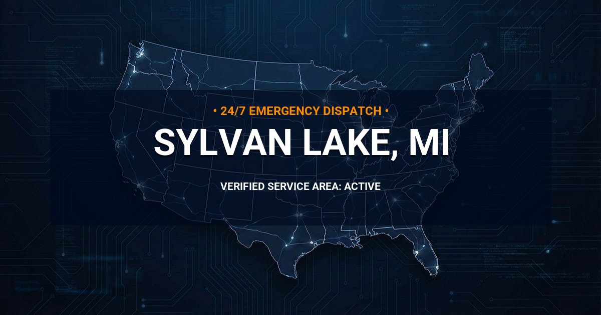Emergency Plumbing Dispatch Map for Plumbing Services: Sylvan Lake, MI