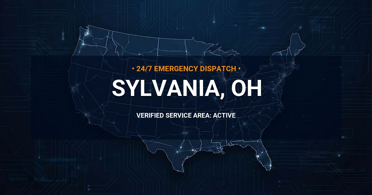 Emergency Plumbing Dispatch Map for Plumbing Services: Sylvania, OH