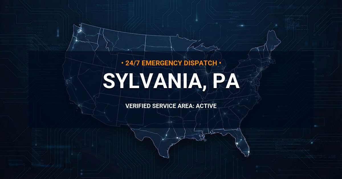 Emergency Plumbing Dispatch Map for Plumbing Services: Sylvania, PA