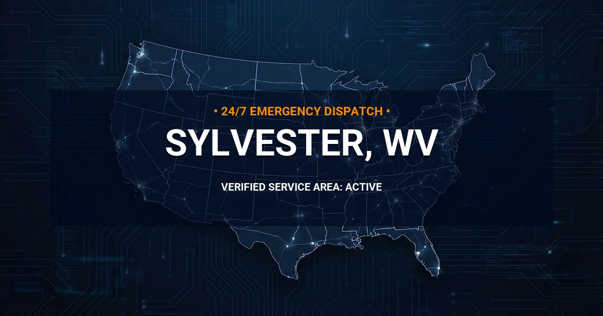 Emergency Plumbing Dispatch Map for Plumbing Services: Sylvester, WV