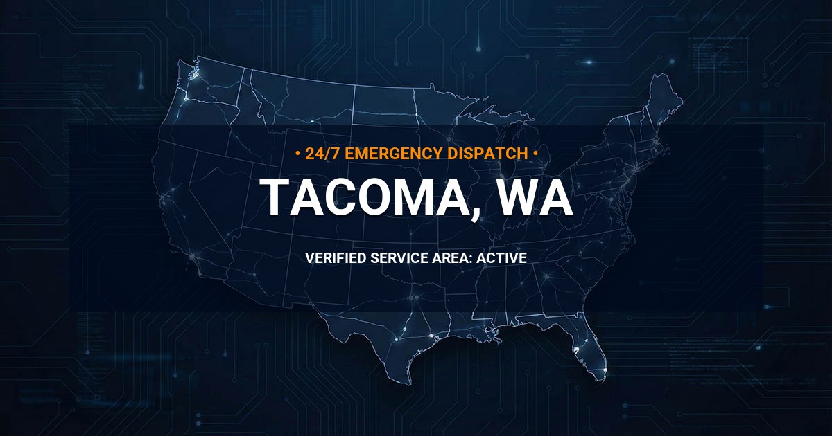 Emergency Plumbing Dispatch Map for Plumbing Services: Tacoma, WA