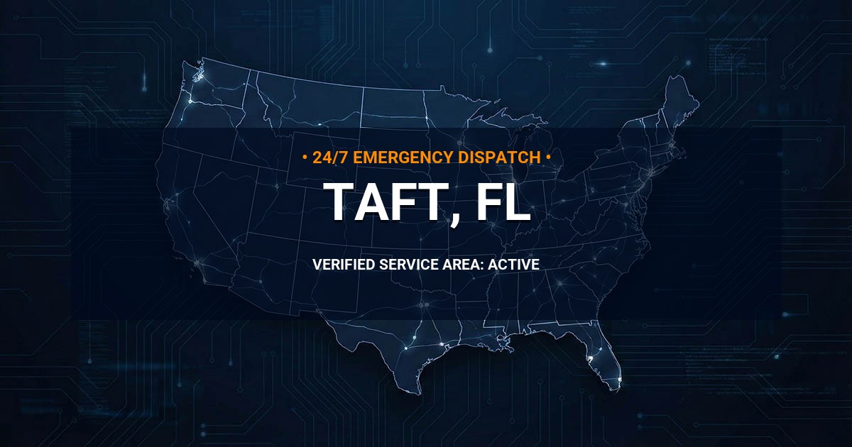 Emergency Plumbing Dispatch Map for Plumbing Services: Taft, FL