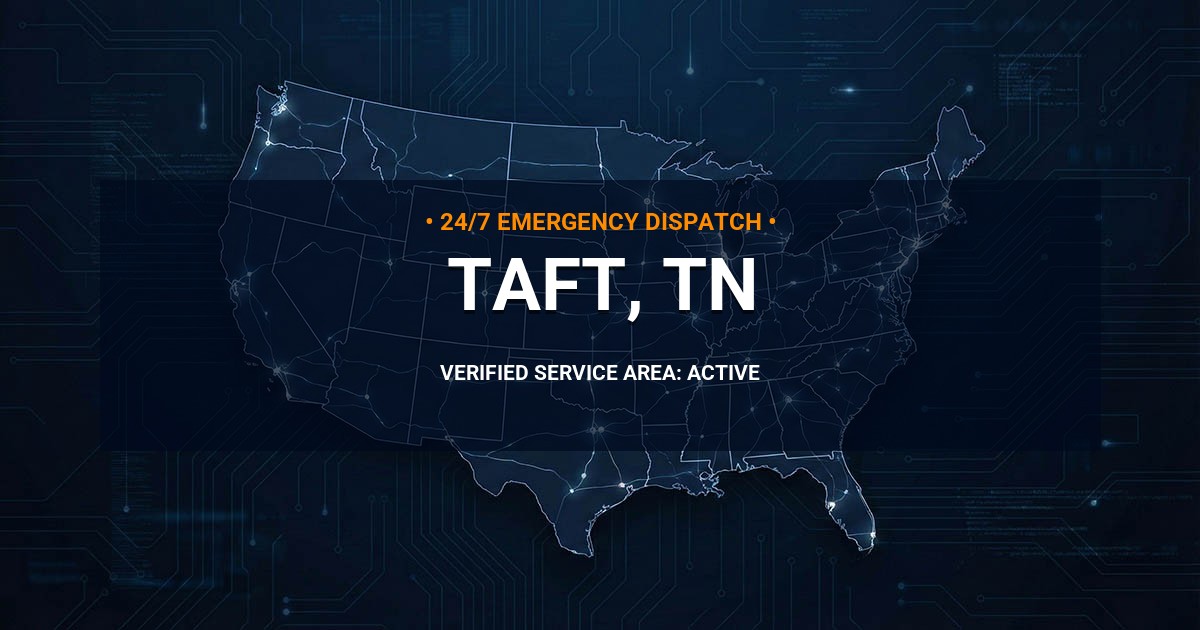 Emergency Plumbing Dispatch Map for Plumbing Services: Taft, TN