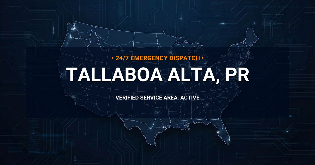 Emergency Plumbing Dispatch Map for Plumbing Services: Tallaboa Alta, PR