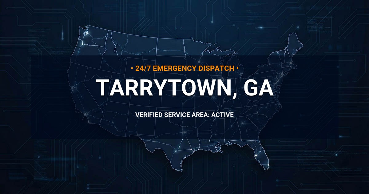 Emergency Plumbing Dispatch Map for Plumbing Services: Tarrytown, GA